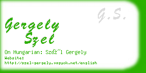 gergely szel business card